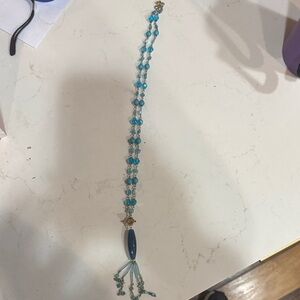 Elegant Blue Beaded Necklace